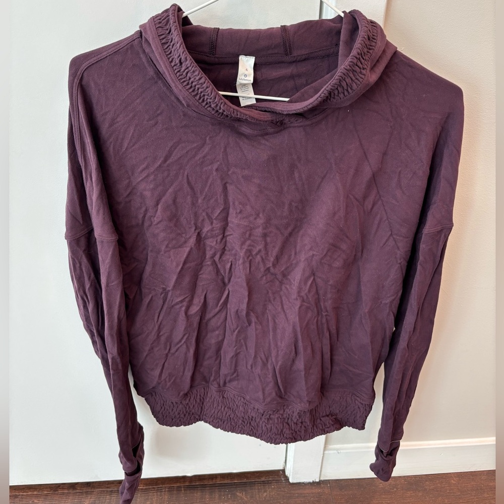 Lululemon Oversize Stress Less Sweatshirt Pullover Purple Hoodie Size 4
